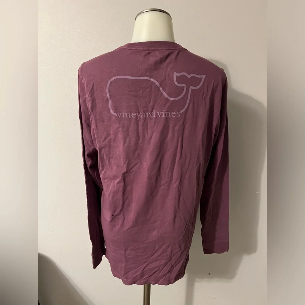 NWT Vineyard Vines Boys Girls XL 18 Whale Long Sleeve T Shirt Dyed New Purple